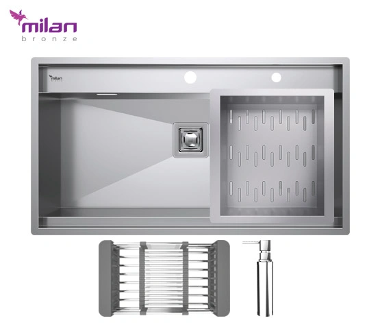 سینک ظرفشویی توکار استیل میلان مدل 4090 s02