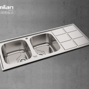 سینک ظرفشویی توکار استیل میلان مدل 7012