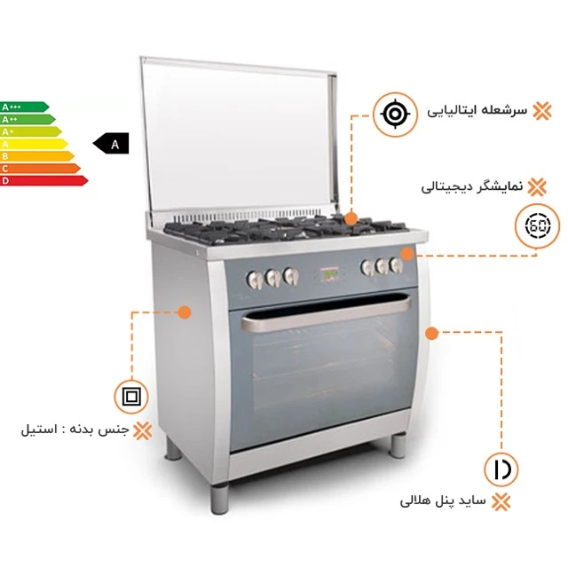 اجاق گاز مبله اخوان مدل M15-EDTR
