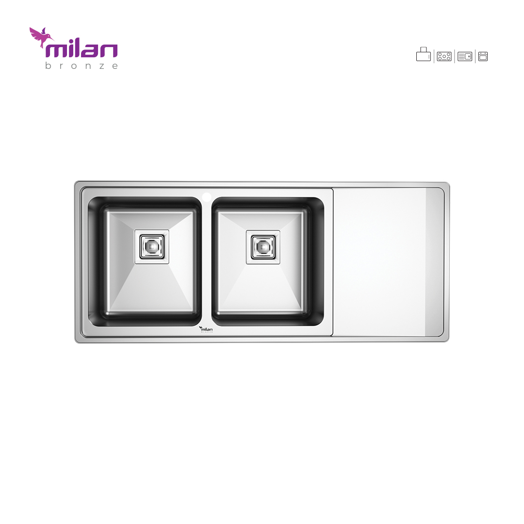 سینک ظرفشویی توکار استیل میلان مدل 8010